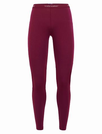 Base Layers Icebreaker BodyfitZone™ Merino 200 Zone Thermal Leggings Damskie Różowe | PL 1083NWYB